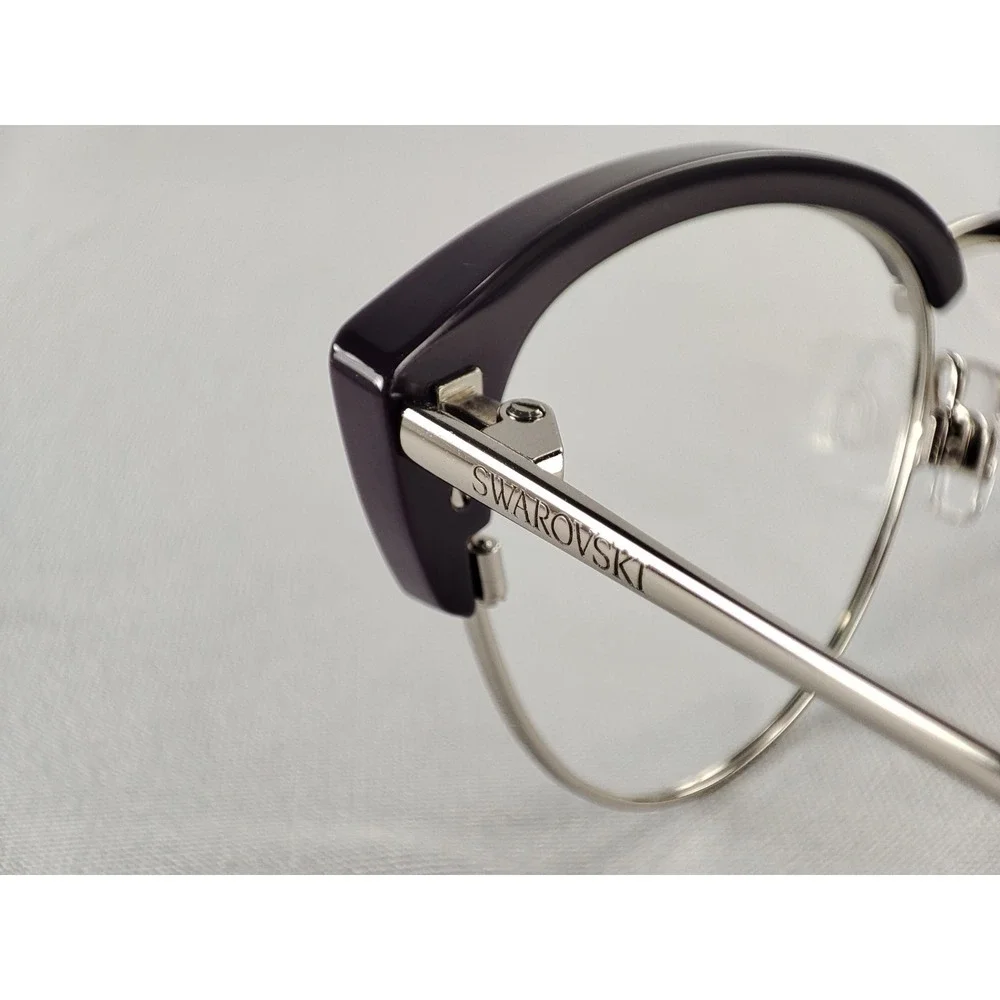 Swarovski SK 5363 081 Shiny Violet Cat Eye Eyeglass Frames Women 53-17-145 NWT